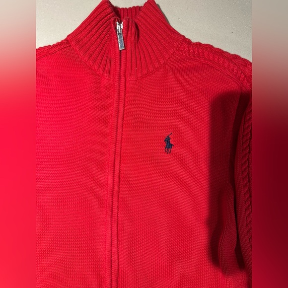 Ralph Lauren - Cable-Knit Cotton Full-Zip Sweater - Picture 5 of 6